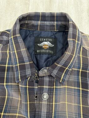 Harley-Davidson Men's Navy & Brown Plaid Insulated Jacket
